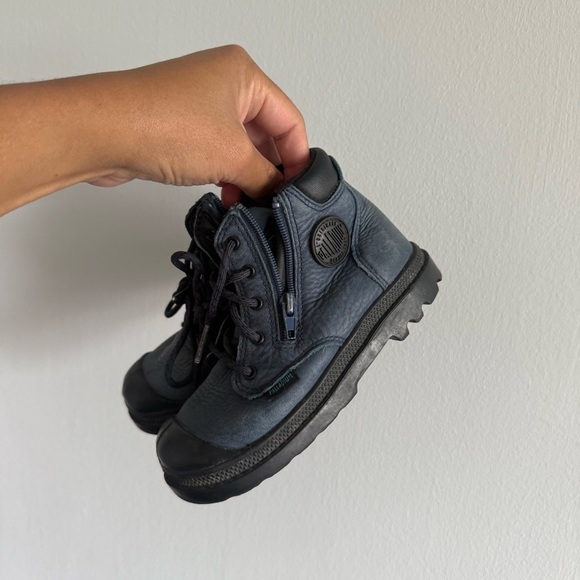 Palladium Kids' Dark Blue Lace-Up Boots - Picture 3 of 7